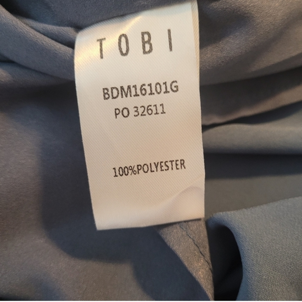 TOBI Krystal Light Blue Strapless Maxi Dress Size Small - Picture 9 of 11